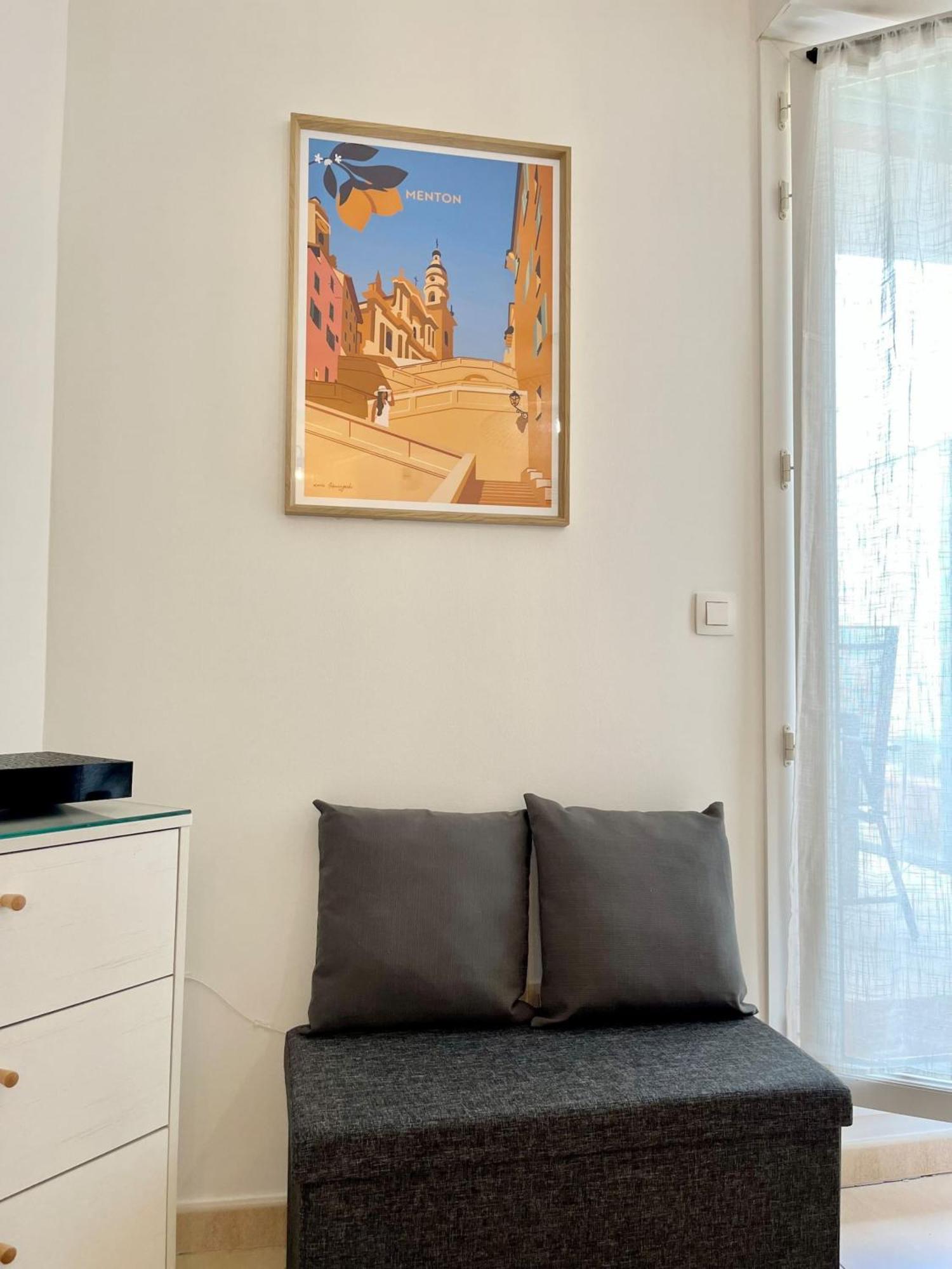 'La Villa Melanie' Neuf, Equipe, Terrasse, Centre Menton Exterior photo